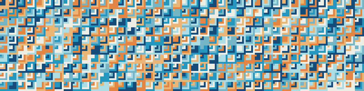 Pattern with layered squares