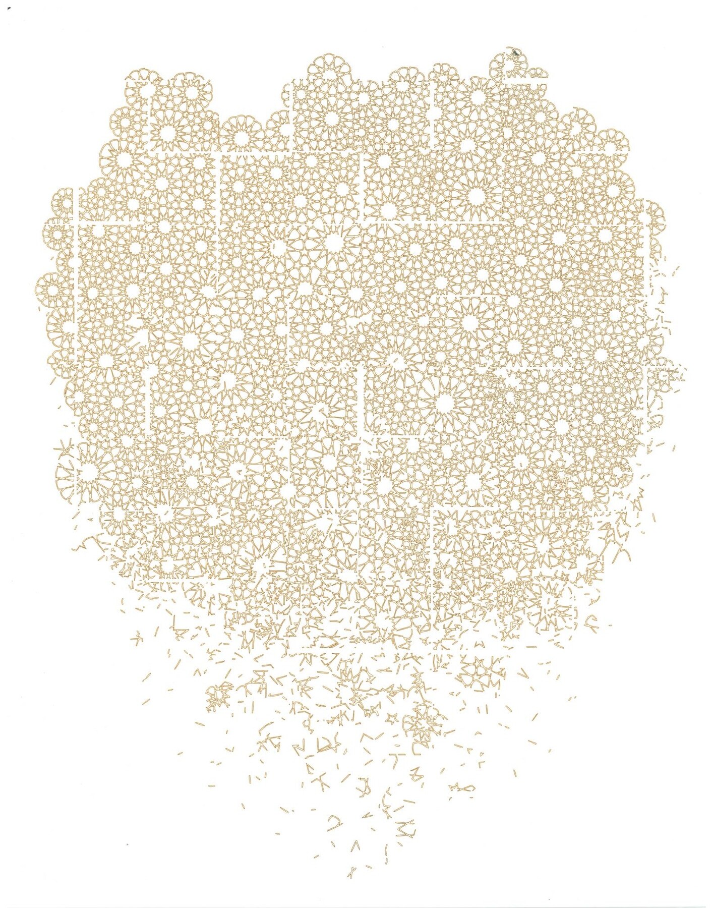 Scan of Disintegrating engraved as an outline only