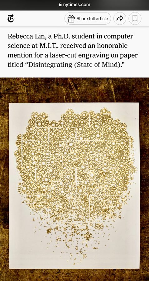 New York Times mobile article screenshot showing Disintegrating